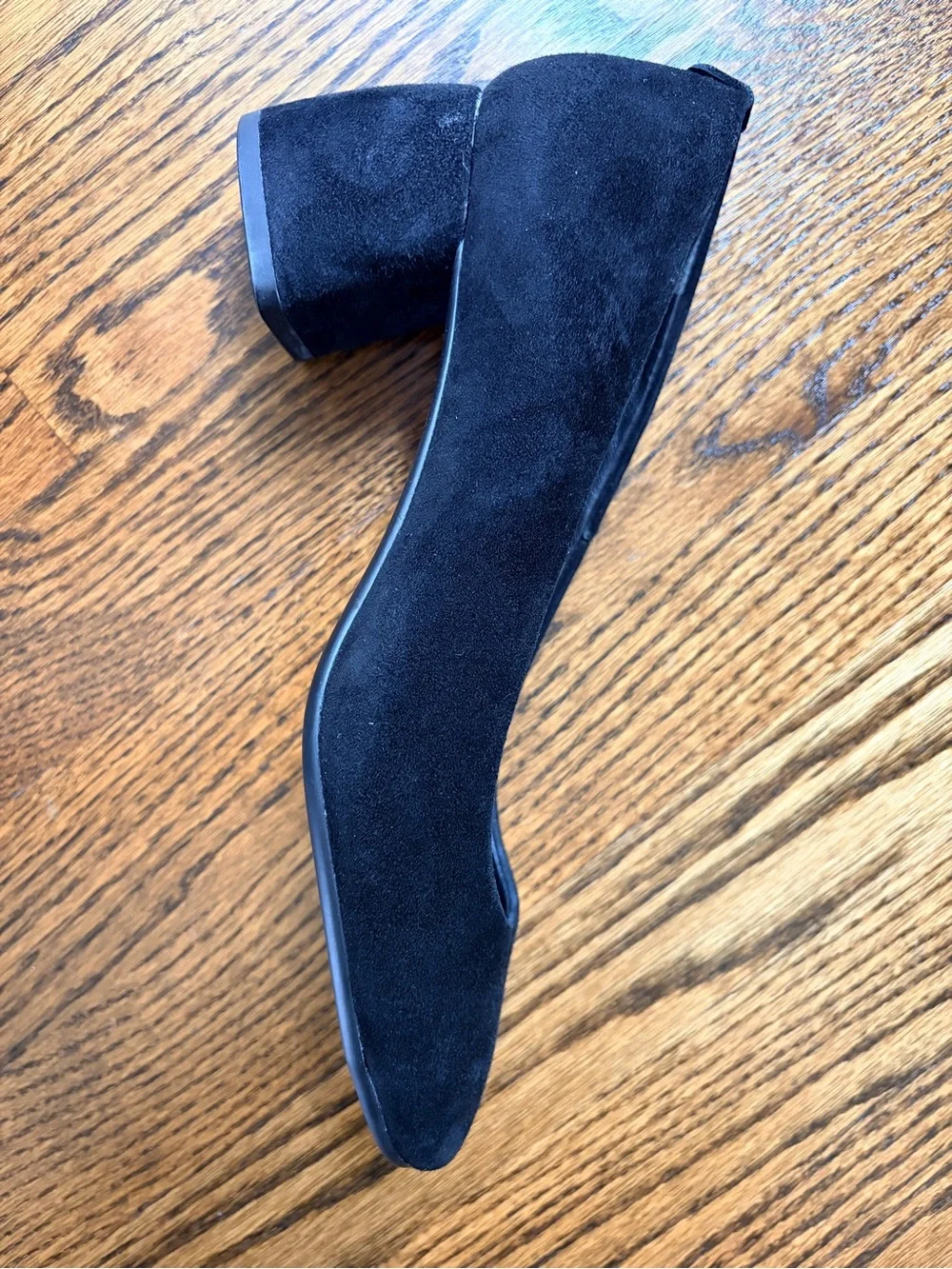 Kate Spade Black Suede Block Heel Pumps 7.5 Classic  Heel